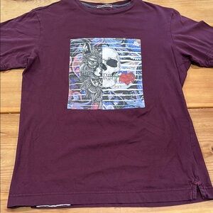 Robert Graham Men's Purple Graphic T-Shirt
